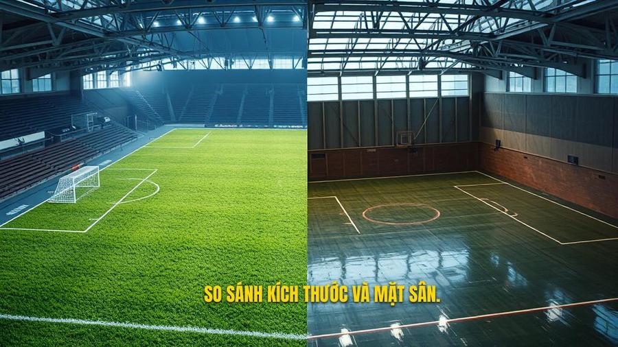 Khác biệt về kích thước sân và bề mặt thi đấu